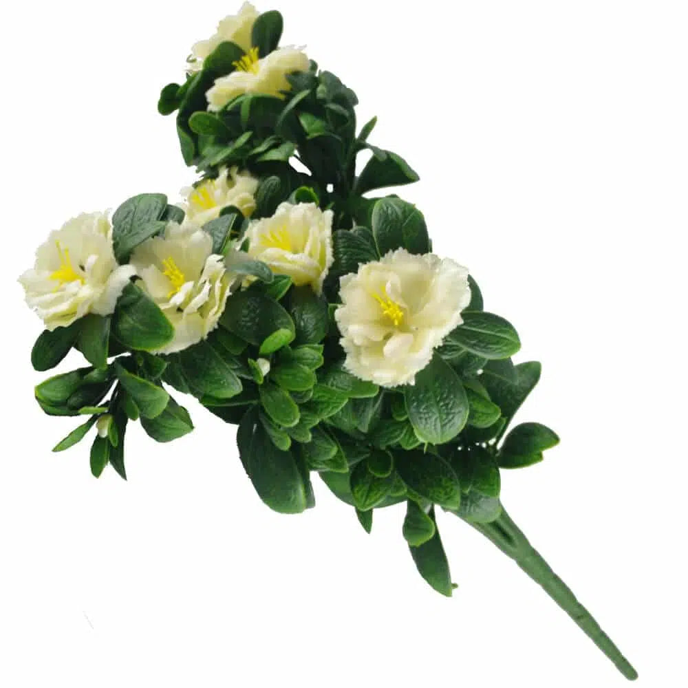 White Rose Bunch UV Resistant 45cm