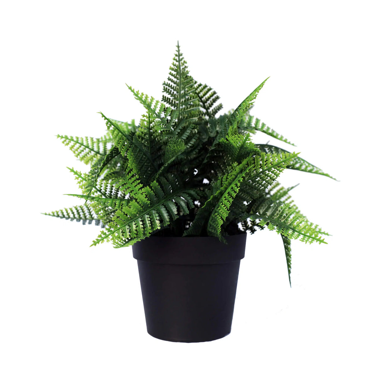 Small Potted Artificial Persa Boston Fern Plant UV Resistant 20cm - Active Workspace