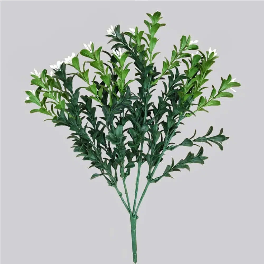 Artificial Flowering Boxwood Stem UV Resistant 30cm